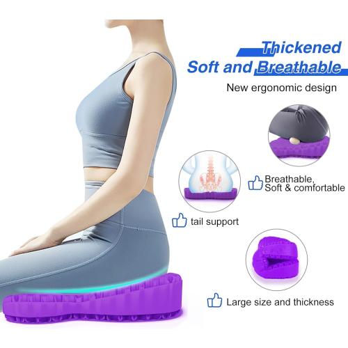 Thicken 19.7in Seat Cushion, Gel Seat Cushion for Long Sitting–Office Chair, Wheelchair, Car Pad, Large Cooling Support Pad for Back Pain, Sciatica, Tailbone Pain Relief