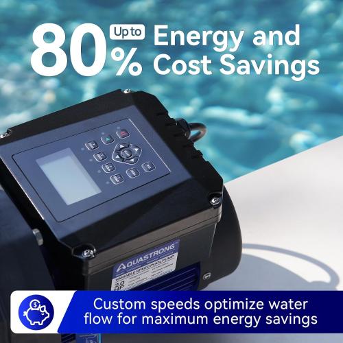 Aquastrong Variable Speed Pool Pump, 2 HP, 220V, 10566GPH, In/Above Pool Pump, Energy Efficient, High Flow, Powerful Self Primming Swimming Pool Pumps with Filter Basket‼️missing pieces‼️