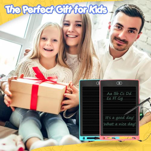 Pink 8.5 Dotted Lines LCD Writing Tablet for Kids, Calligraphy Paper 8.5 Inch Handwriting Pad for Students, Letter/Word/Sentence Practice Handwriting Board, Erasable Electronic Learning Pads