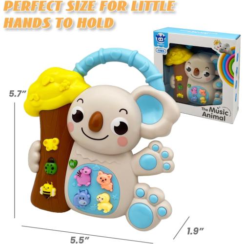 Baby Musical Toys for 1 Year Old Boys and Girls, Light Up Piano Keyboard Music Toys for Toddlers 12-18 Months, Early Learning Educational Infant Toys, 1 Year Old Baby Boy Girl Toys Gifts(Koala)