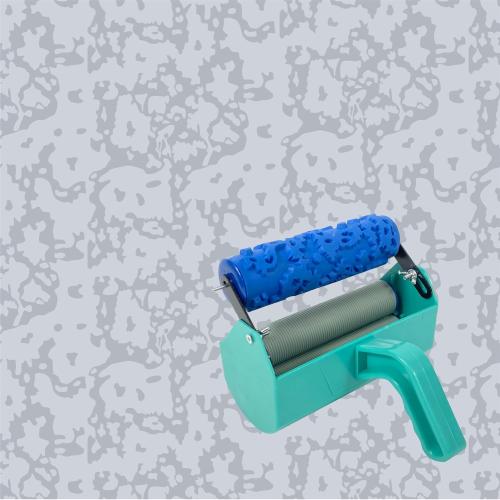 7'' Inch Texture Rubber Roller with Painting Machine Single Color DIY Patterned Paint Roller Decorative Used for Home Wall Decoration(ZSJTZ-1)