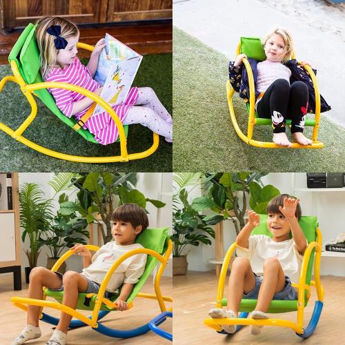 Calming Sensory Rocking Chair for Kids – Balance Seat for Focus, Relaxation & Play | Indoor Outdoor Therapy Chair for Autism, ADHD & Active Kids