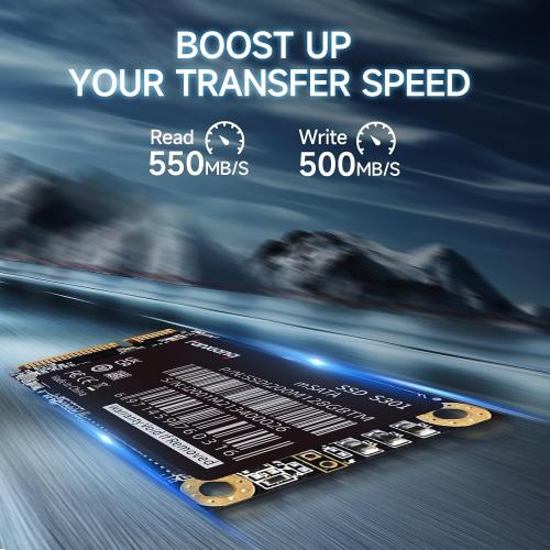 Size 512GB S301 512GB mSATA SSD Mini SATA III 6Gb/s Internal Solid State Drive, 3D NAND, Compatible with Ultrabook Desktop PC Laptop