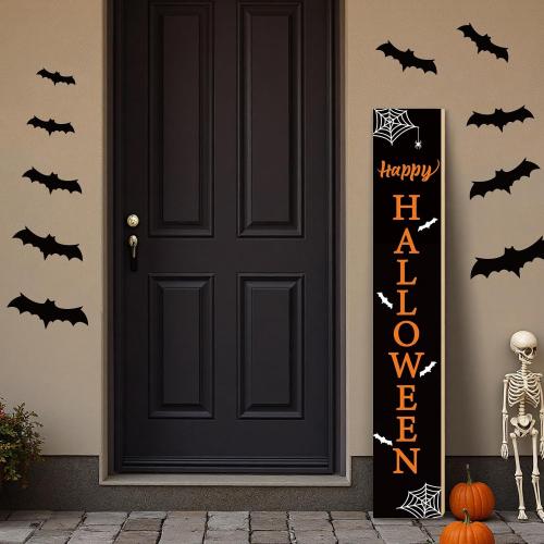Halloween Porch Decor Outdoor Halloween Decorations Wooden Porch Sign Door Decorations Indoor Outside Welcome Sign for Front Door 46.8 Inch