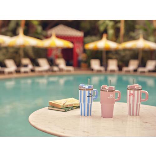 STANLEY Quencher H2.0 Tumbler with Handle and Straw 20 oz | Flowstate 3-Position Lid | Cup Holder Compatible for Travel | Insulated Stainless Steel Cup | BPA-Free | Peach Whip Gloss