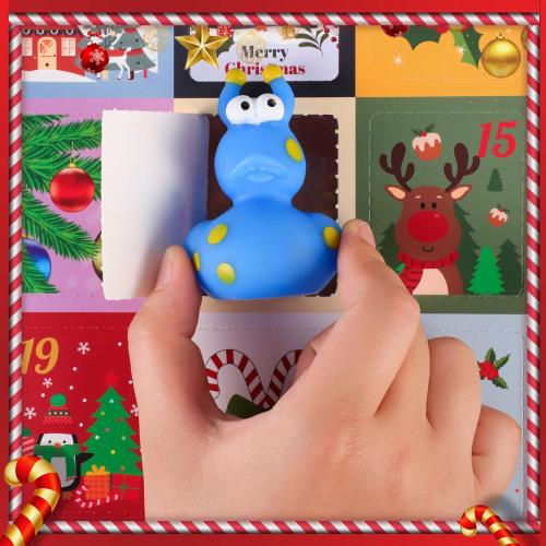 Rubber Duck Advent Calendar 2025, 24 Days Christmas Rubber Ducks Countdown Calendar 24 Pcs Christmas Ducks Advent Calendars Stocking Stuffers Bath & Pool Toys for Kids Boys Girls