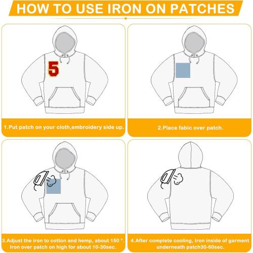 20 Pcs 3.15 in Chenille Iron on Numbers Embroidery Patches with Glitter Sequins Sew 0-9 Applique for Team Uniform Sports T-Shirt Football Jeans Bags Decors(Red)