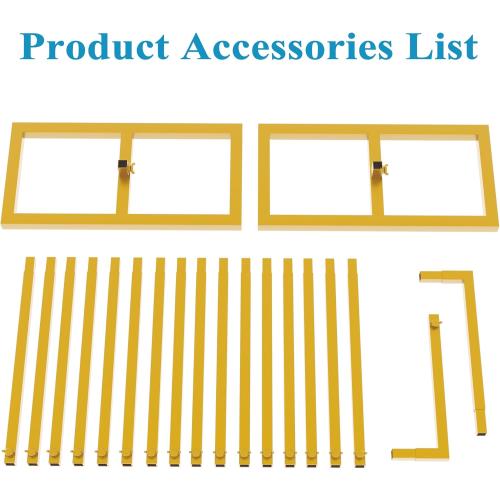 Fomcet 6.6FT x 10FT Backdrop Stand Heavy Duty with Base Gold Pipe and Drape Square Backdrop Stand Adjustable Portable Metal Arch Frame for Wedding Baby Shower Birthday Parties Banquet Decorations