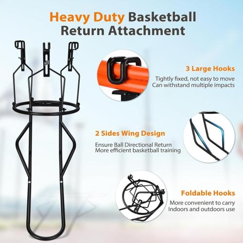 Compact Basketball Rebounder, Basketball Rebounder Net for Practice, Professional Basketball Rebounder, Rebound Net for Basketball Practice, Basketball Rebounding Net for Drills