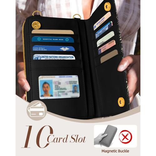 Cute Small Crossbody Purse Cell Phone Bags for Women - Leather Cellphone Wallet Purse with Shoulder Strap