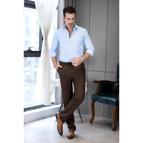 Mens Vintage Tweed Dress Pants Slacks Trousers Regular Fit Suit Pants for Men Size large