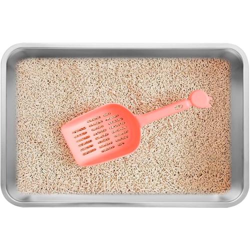 Kichwit Extra Large Stainless Steel Open Cat Litter Box | High Sides, Metal Litter Pan for Cat,