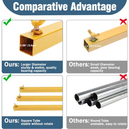 Fomcet 8FT x 8FT Backdrop Stand Heavy Duty with Base, Gold Portable Adjustable Pipe and Drape Backdrop Stand Kit, Square Metal Arch Party Frame for Wedding Birthday Parties Banquet Decorations