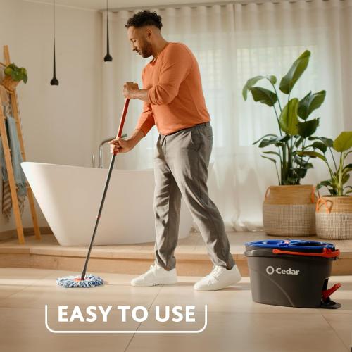 Missing the mop stick. O-Cedar RinseClean Spin Mop & Bucket System   2 Extra Mop Heads| Clean with Clean Water | Removes 99% of Bacteria
