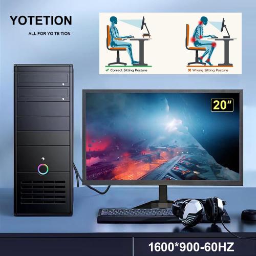 20 '' HD (1600 x 900) Monitor, 60Hz Refresh Rate, HDMI x1, Small Thin Monitor for laptops, Computers and desktops,LED Display