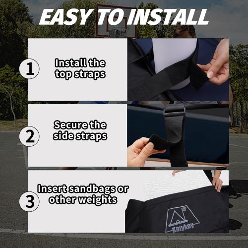 Basketball Hoop Base Weight Bag, Heavy-Duty Weighted Anchor, Made of 1860d Oxford Fabric, Suitable for Various Portable Hoops