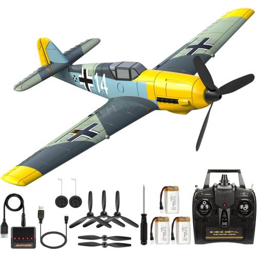 Remote Control Airplane BF109, 4 Channel RC Plane with 6-Axis Gyro, WW2 Warbird Aerobatic Park Flyer Gift for Adults & Kids