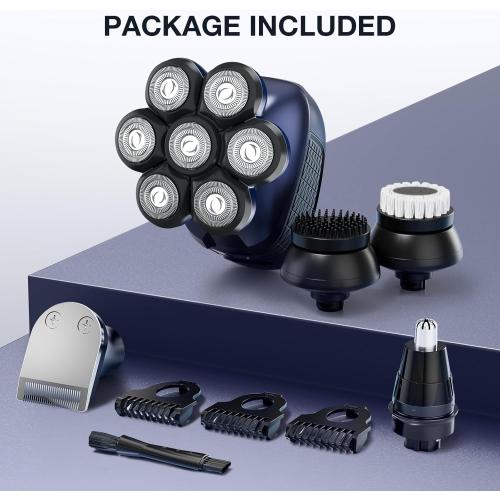 Head Shavers for Bald Men: 5-in-1 Electric Razor - Waterproof Wet Dry Shaving - Professional Grooming Kit for Balder