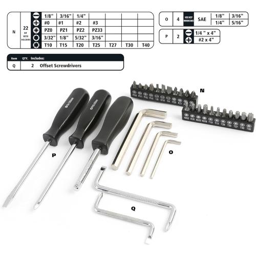 Great Neck MS125 125 Piece Marine Tool Set, Gifts for Men, Dad Gifts, High Visibility, Water-Resistant Boat Tool Box Case, Anti-Rust Chrome-Plated Boat Supplies And Accessories