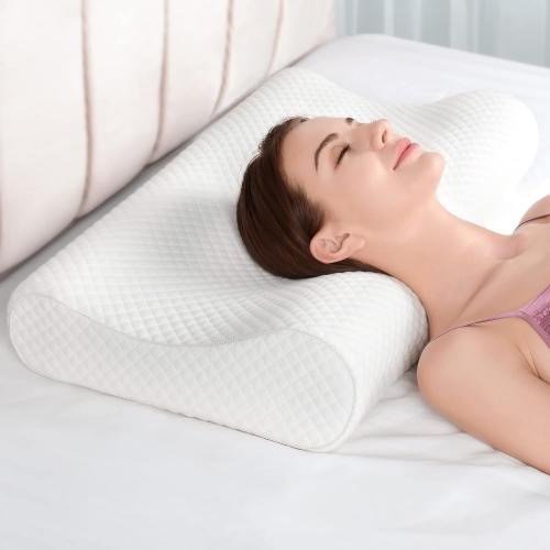 AM AEROMAX 26 Queen Size Contour Memory Foam Pillow, Cervical Pillow for Neck Pain Relief, Neck Orthopedic Sleeping Pillows for Side, Back and Stomach Sleepers