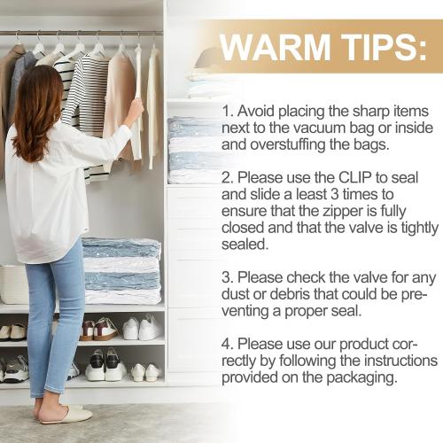 TAILI 6 Pack Vacuum Storage Bags, Jumbo Cube (31x40x15 Inch), Extra Large Vacuum Seal Bags for Clothing, Comforters, Blankets, Bedding, Closet Organization Space Saving, Cream