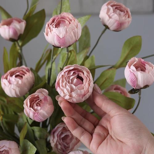 VIERENA 12 Pcs Faux Silk Peony Artificial Flowers for Vase -27, Bulk Fake Peonies Branches with Stems for DIY Bouquet Centerpieces Wedding Fillers Arrangements Shower Decorations (Blush Pink)