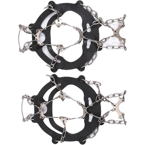 2packs Snow Tractions Cleats Elastics Snow Cleats Light Weight Ice Cleats for Ice and Grass