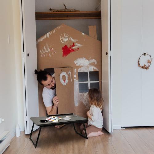 Black 22x13x9.85 Laptop Desk for Bed Couch,Lap Desk for Laptop,Portable Laptop Stand for Desk,Small Adjustable Laptop Desk,Foldable Bed Table for Laptops and Writing, Bed Tray Table with Cup Holder(Black)