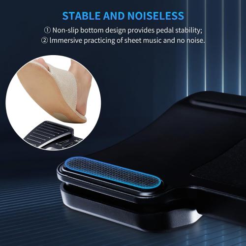 AITONE Wireless Page Turner Bluetooth Foot Pedal Music Page Turner for iPad Tablets Android ios Phones Piano Keyboard Compatible with Various Music App (A-SP1)