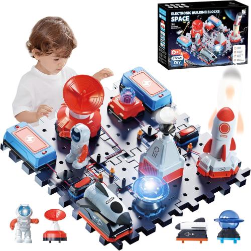 STEM Circuit Kit for Kids Ages 6 , 35PCS Electronics Kit with 200  Projects, Educational Science Experiment Toy for Boys & Girls, Beginner Electrical Engineering Set for Home & School