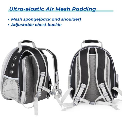 Lollimeow Cat Carrier Backpack, Expandable Bubble Pet Carrier for Cats and Small Dogs, Airline Approved Travel Backpack for Hiking, Walking & Outdoor Adventures - Supports up to 14 lbs