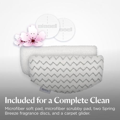 Bissell Power Fresh Steam Mop with Natural Sanitization, Floor Steamer, Tile Cleaner, and Hard Wood Floor Cleaner with Flip-Down Easy Scrubber, 1940A