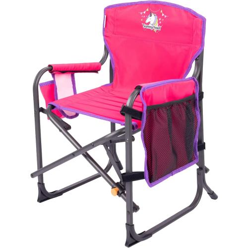 SUNNYFEEL Small Camping Chair, Portable Folding Aluminum Directors Chairs Lightweigh with Cup Hold, Pocket for Beach,Trip,Picnic,Outdoor Sports Events Foldable Camp Lawn Chair with Backpack Straps