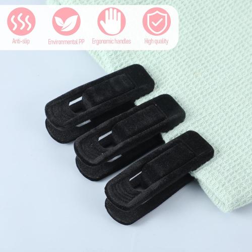 Black Velvet Hangers Clips, 80 Pack Strong Finger Clips Velvet Pants Hanger Velvets Clip Skirt Hanger Clip for Thin Velvets Clothes Suit Hangers