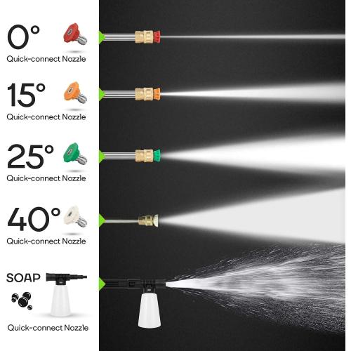 4200 PSI Electric Pressure Washer 2.8 GPM High Power Washer with 4 Pressure Nozzle and Foam Cannon, powerwashers for Home, Car Washing, Fence Cleaning, Patio, Blue