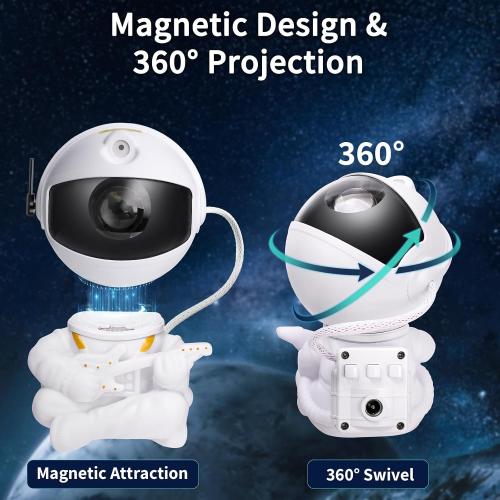 Galaxy Projector Multiple Nebula Modes, Star Projector Galaxy Light with Remote Control, Galaxy Light Projector for Bedroom, Astronaut Projector for Kids, Ceiling, Room Decor,White