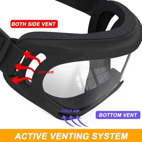 OXG 2 Pairs Motorcycle Goggles Fit Helmet, ATV Ski Goggles Anti-UV Dustproof Windproof Dirt Bike Goggles for Youth Men Women