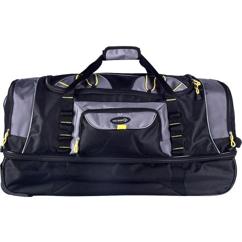 TPRC Sierra Madre II Upright Rolling Duffel Bag, Black/Gray, 30-Inch