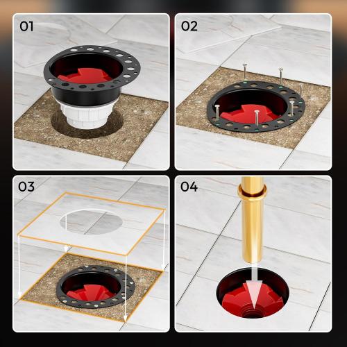 Freestanding Tub Drain, PVC Free Standing Tub Drain Kit for All Freestanding Bathtubs,1-1/2” to 2” Drainage Pipe Fitting, Brass Tailpipe, Quick Installation and Removal