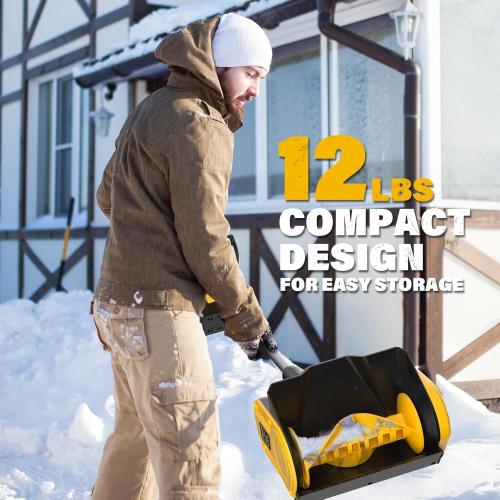 Cordless Snow Shovel,20V 12-Inch Electric Snow Shovel, Snow Blower Cordless with Directional Plate and Adjustable Front Handle
