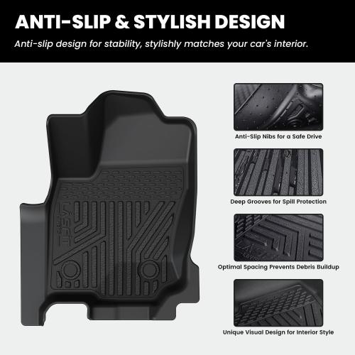 LASFIT Floor Mats for Toyota 4Runner 2025 2026 5 Seats(Not fit Hybrid) with Trunk mat&backrest mat, All Weather TPE Custom Fit Floor Liner for 4 Runner SR5/TRD/Limited 6th gen Front&Rear Car Mats