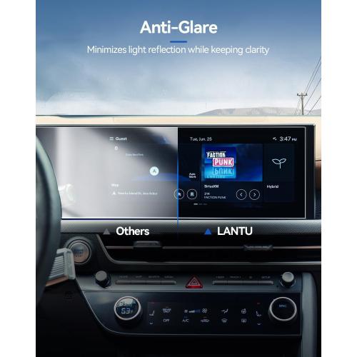 Hyundai Sonata Screen Protector for 2024 2025 2026 Sonata (SEL/N Line/SEL Hybrid/Limited) Accessories Navigation & AC Nano Touchscreen Protector Film Anti-Glare 12.3''- 4PCS