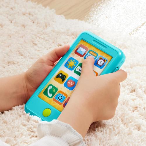 Pretend Toddler Play Phone, Learning Toy Phone Set,Keyfob Key Toy and Credit Cards Set, Kids Cellphone, Girls Boys Birthday Gifts for 1 2 3 Year Old,Baby Blue, Kids Presents, Easter Basket Stuffers