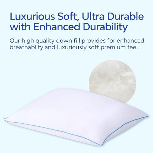 Mediflow Elite Down Water Pillow - 90% Down Fill, Adjustable Neck Pain Relief Pillow for Side, Back, and Stomach Sleepers
