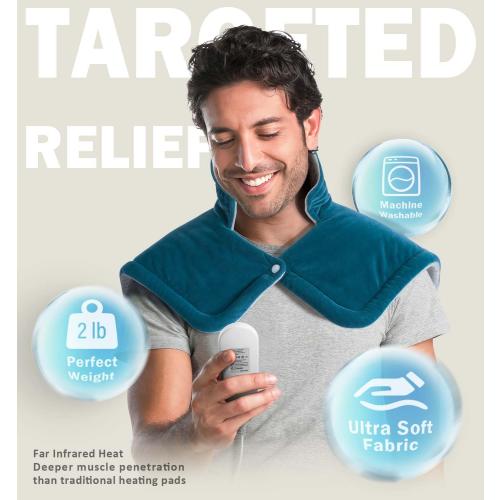 Heating Pad for Neck and Shoulder, Heating Pad for Pain Relief, Christmas Gifts for Dad, Men, Women Mom, Dad Husband Fathers Day Birthday Gifts, 6 Heat Settings Auto-Off Home Office