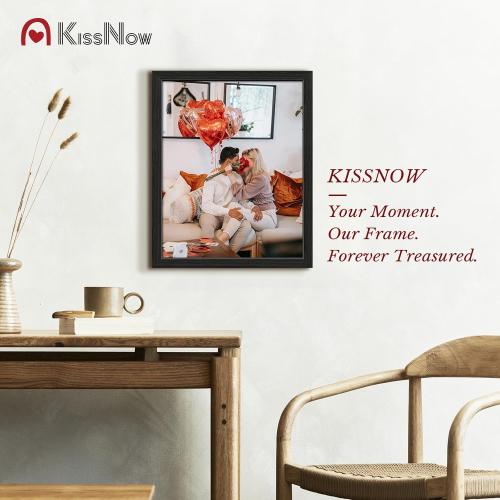 16x20 Picture Frame 4 Pack, Textured Black Solid Wood, Wall Gallery Poster Frame