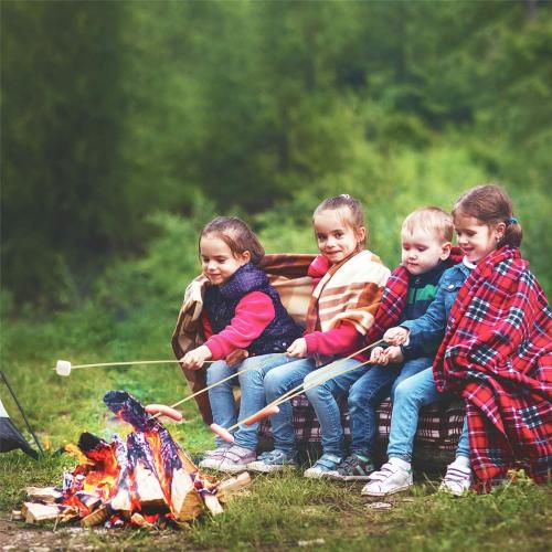 Smores Sticks 36 Long 5 mm Thick, 120 PCS Marshmallow Roasting Smore Sticks Bamboo, Disposable Marshmellow Sticks Camping Heavy Duty SMores Skewers for Outdoor Fire Pits Campfires Hot Dog Sausage