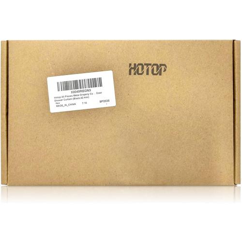 Hotop 30 Pcs Metal Curtain Rings with Hooks,Black,42 Mm