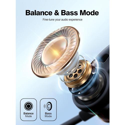 Rythflo Neckband Bluetooth Headphones, ENC IPX7 Sweatproof Sport Earbuds with AI-Enhanced Mic Vibration Call Alert, 50H Playtime Deep Bass Wireless Waterproof Earphones for Work Running Workout Gym