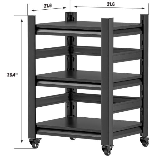 Printer Stand with Wheels,2-Tier Printer Table with Adjustable Storage Shelf for Home Office,Rolling